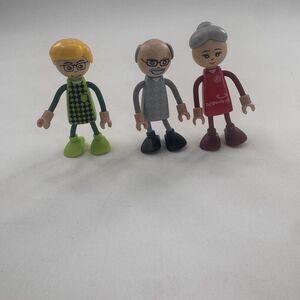 Playtive Wood And Plastic Posable Dollhouse Family Figure Lot Of 3 Fast Shipping